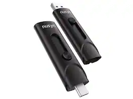 NUSYN - NSU53 1TB SSD - 1050MB/s, USB-C + USB-A, 2-in-1, for iPhone, Android, PS4, Mac & PC - Black