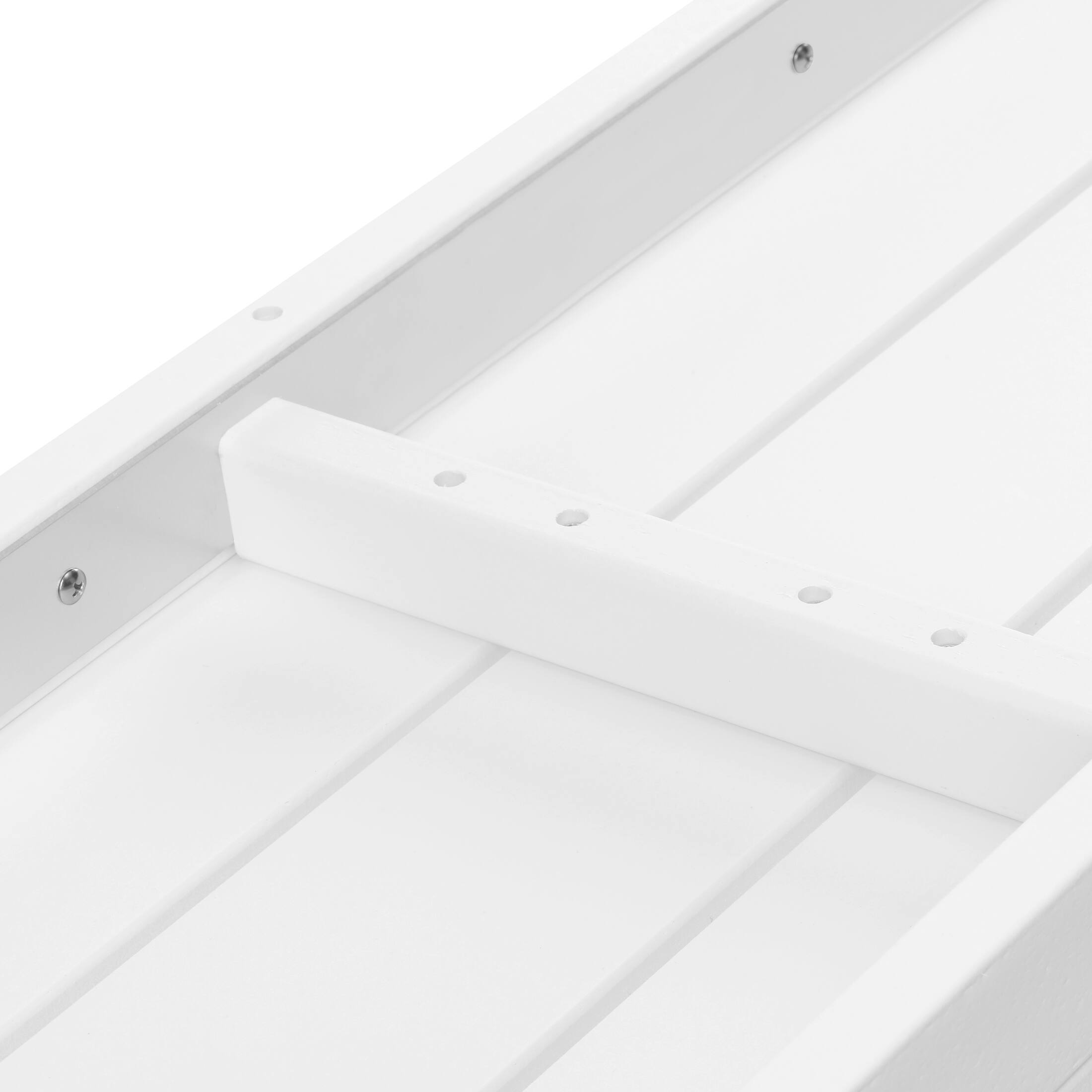 Alt View 6. WestinTrends - WestinTrends Malibu 55" Outdoor Patio HDPE Adirondack 2-Tier Shelf Console Table - White.