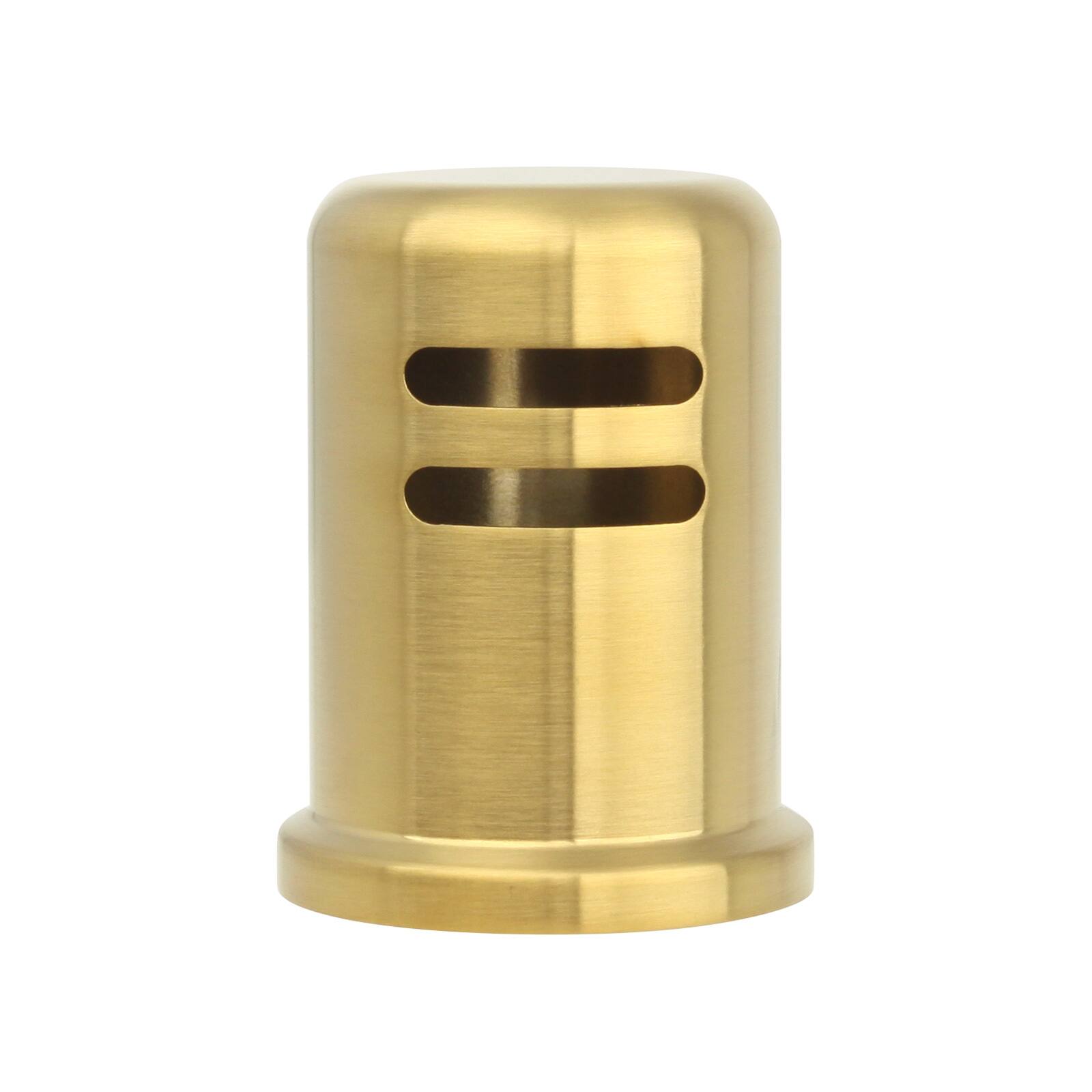 Angle. Akicon - Akicon Solid Brass Kitchen Dishwasher Air Gap Cap Cover for Replacement in Brushed Gold - Brushed Gold.
