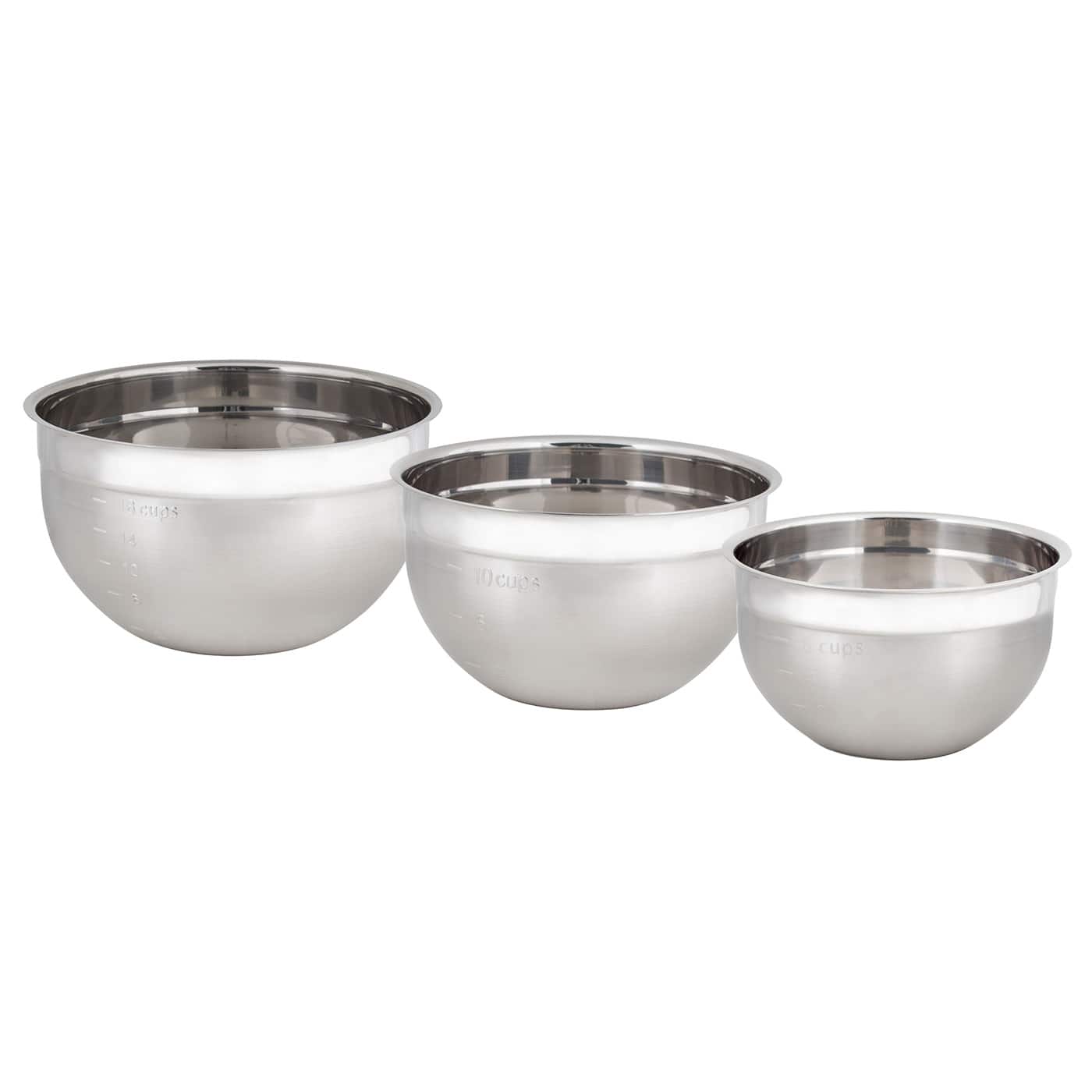 Cuisipro - Stainless Steel Mixing Bowl 3 Piece Set - Silver price history on PriceWatchPro