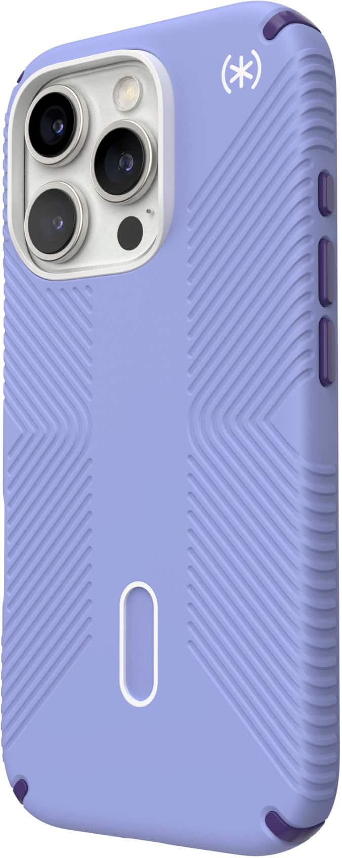 Left. Speck - Presidio2 Grip ClickLock Case with MagSafe for Apple iPhone 16 Pro - Future Lavender.
