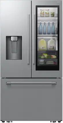 Samsung - Bespoke AI 29 cu. ft. 3-Door French Door Refrigerator with Auto View & Zero Clearance Fit - Stainless Steel