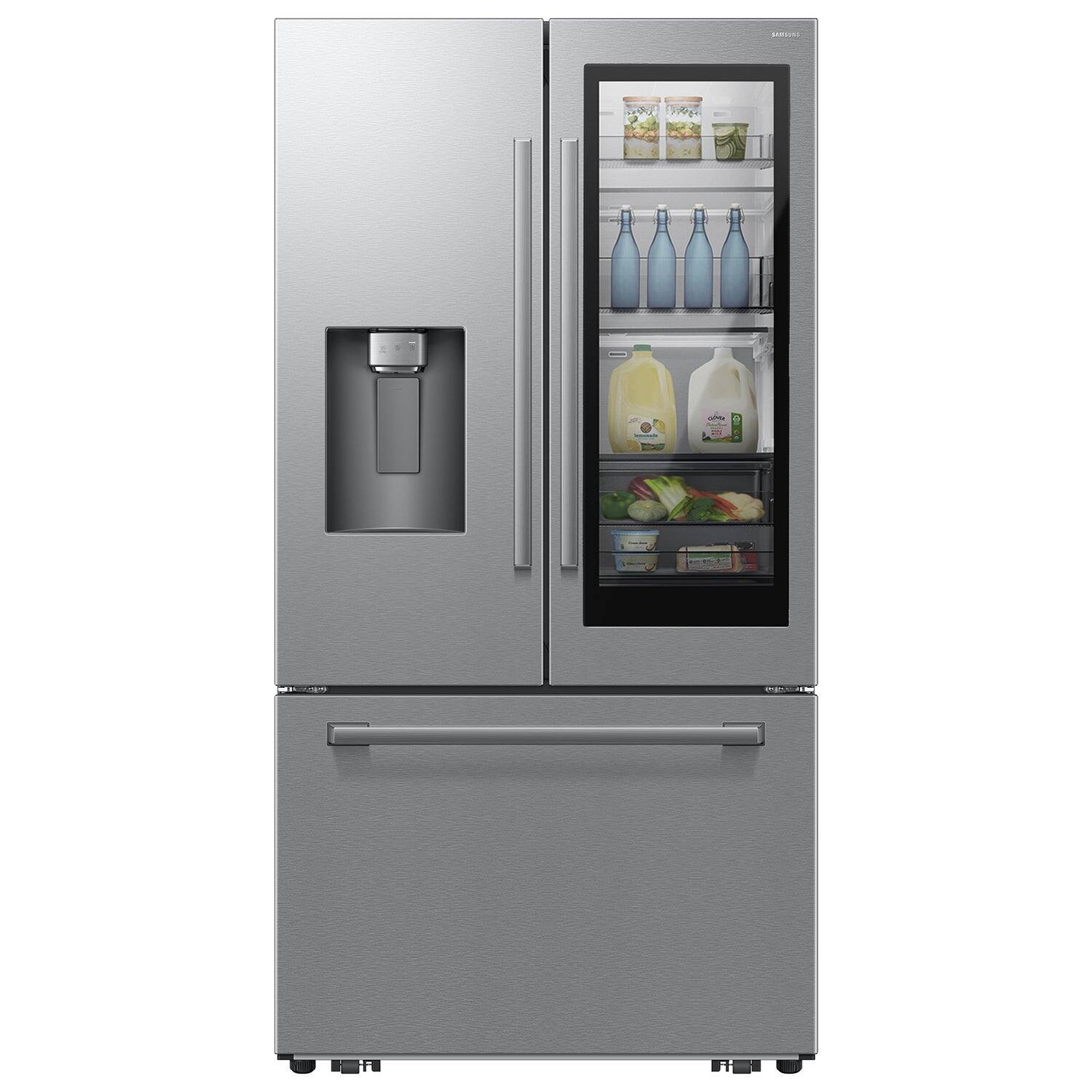 Samsung Bespoke AI 29 cu. ft. 3 Door French Door Refrigerator with Auto ...
