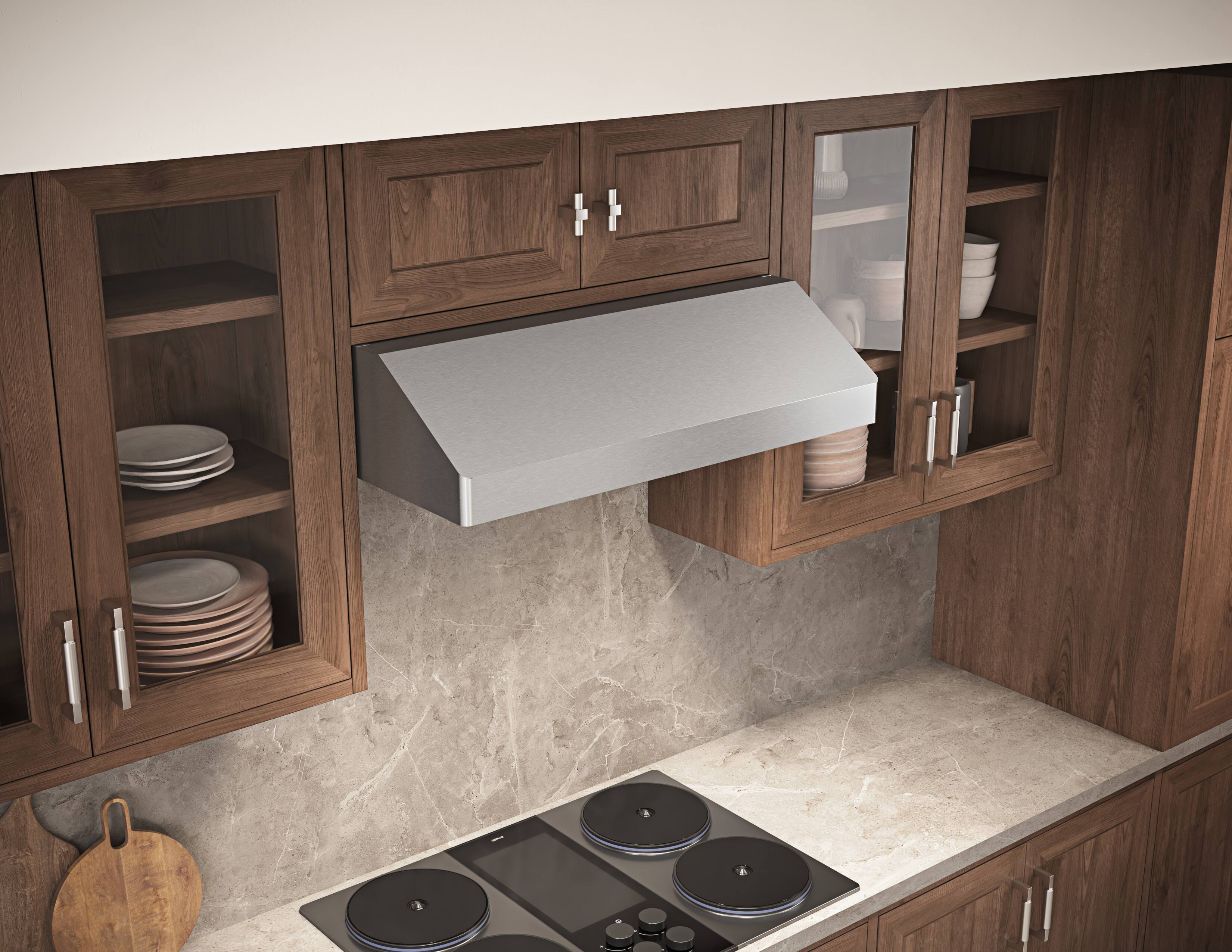 Alt View 14. Zephyr - Gust II 30 in. 600 CFM Under Cabinet Mount Range Hood with LED Light - Stainless Steel.