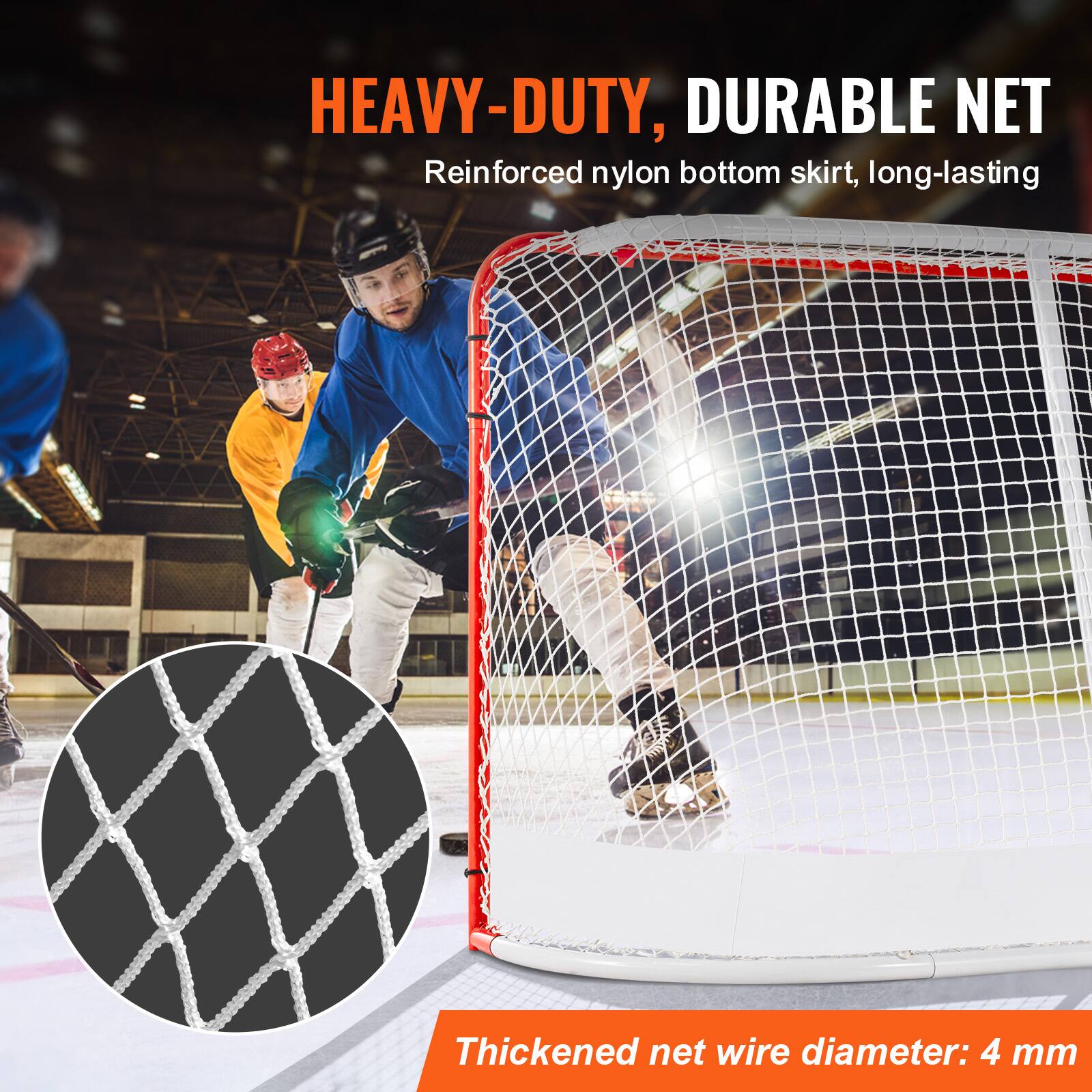 HEAVY-DUTY, DURABLE NET  
Reinforced nylon bottom skirt, long-lasting  

Thickened net wire diameter: 4 mm