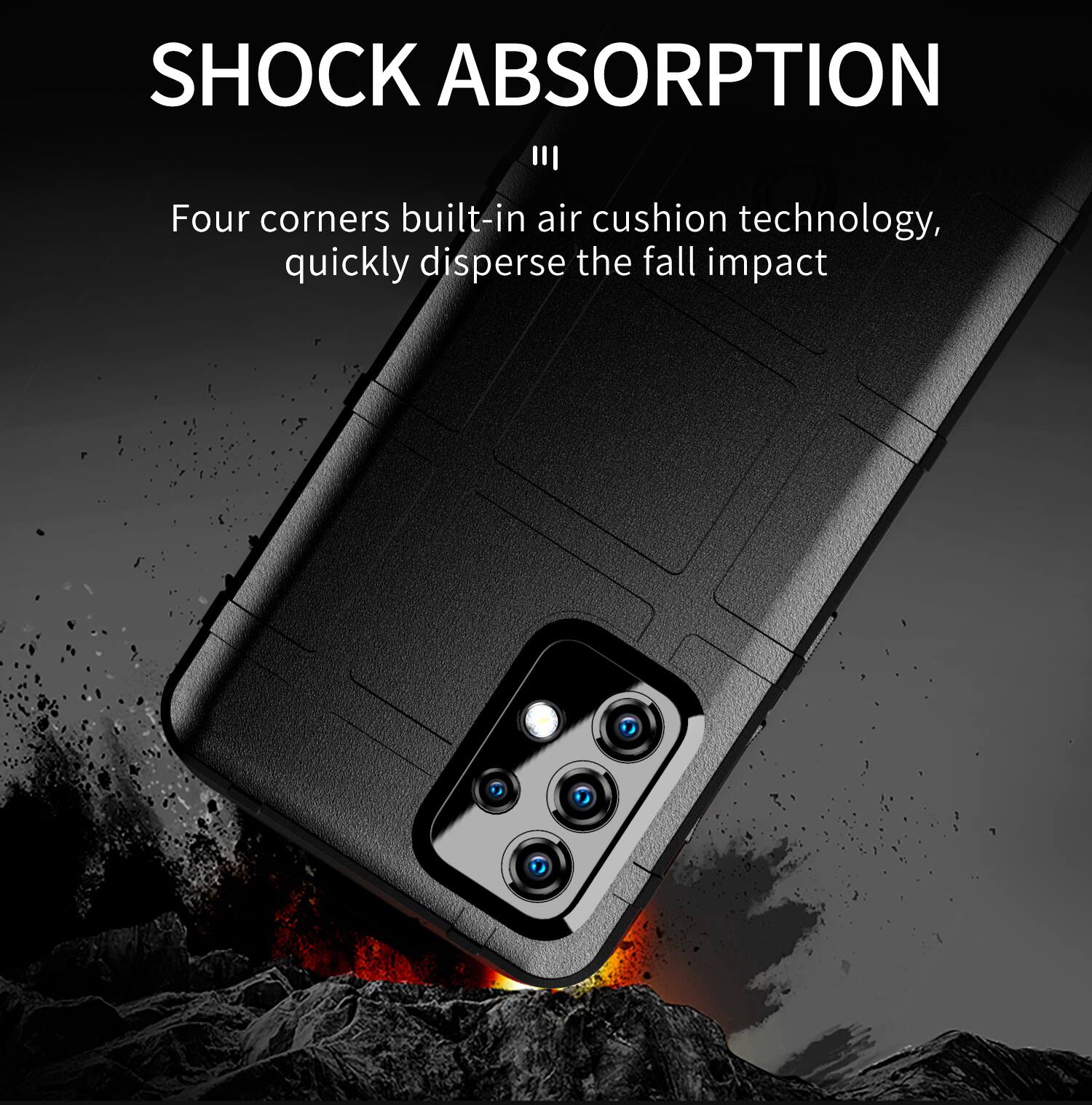 SHOCK ABSORPTION  
III  
Four corners built-in air cushion technology, quickly disperse the fall impact