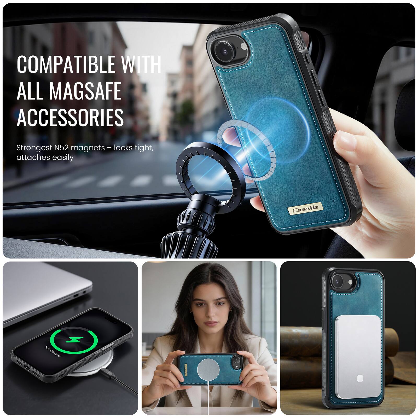 COMPATIBLE WITH ALL MAGSAFE ACCESSORIES

Strongest N52 magnets - locks tight, attaches easily