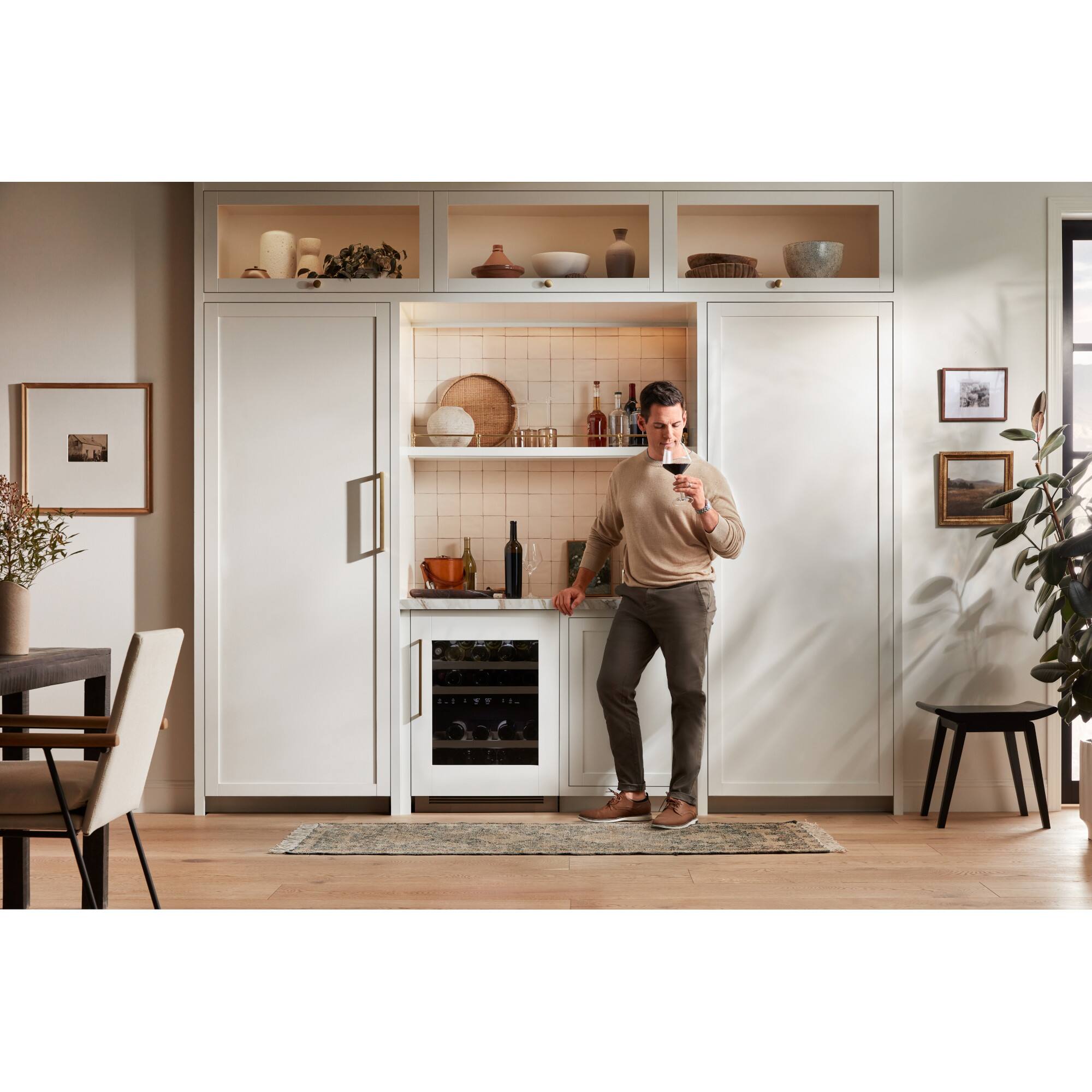 Alt View 4. SKS - 24-inch 41-Bottle Built-In Smart Undercounter Wine Cooler with 2 Temperature Zones - Custom Panel Ready.