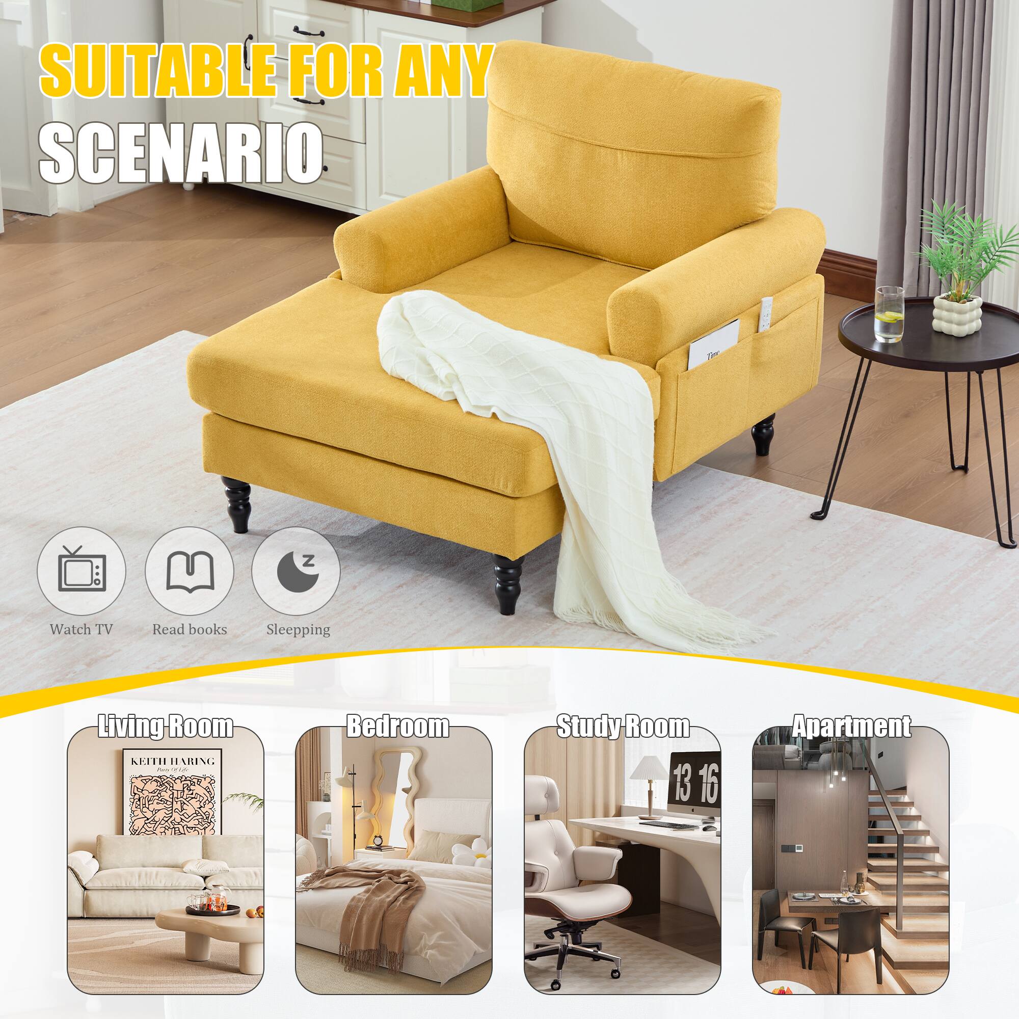 SUITABLE FOR ANY SCENARIO

- Watch TV
- Read books
- Sleeping

Living Room

Bedroom

Study Room

Apartment