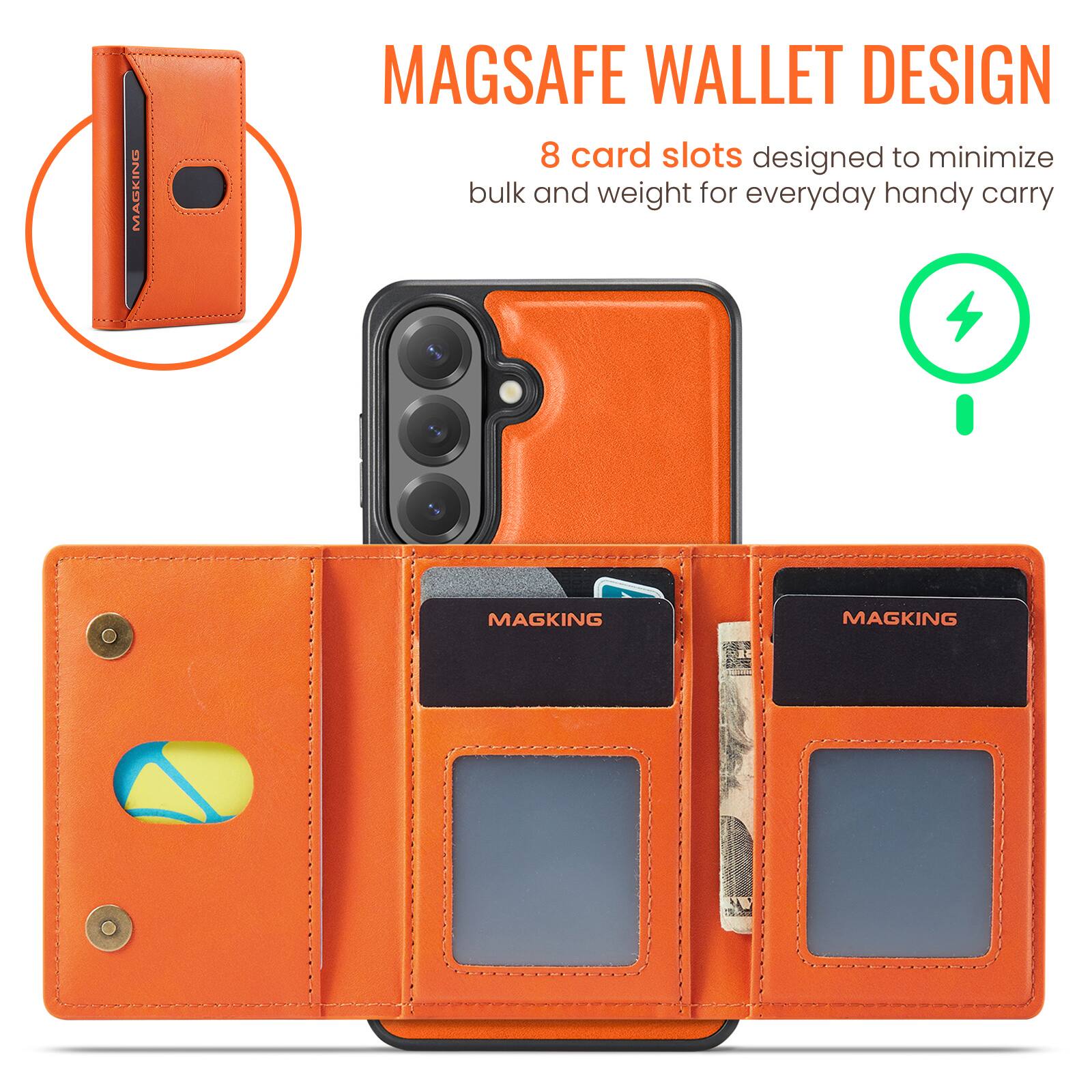 MAGSAFE WALLET DESIGN  
8 card slots designed to minimize bulk and weight for everyday handy carry