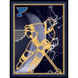 Fan Creations - St. Louis Blues 12'' x 16'' Framed Neon Player Print - Black