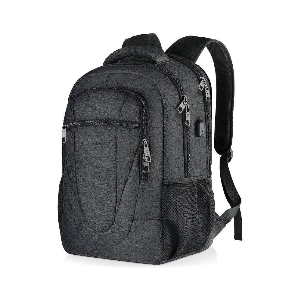 Front. Circus Cirle - Circus Cirle Black Water Resistant Travel Laptop Backpack - Black.