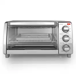 Black+Decker - Stainless Steel Toaster Oven 9.33 in. H X 11.97 in. W X 17.2 in. D - Silver