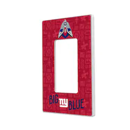 Keyscaper - New York Giants 2024 Illustrated Limited Edition Single Rocker Light Switch Plate - White