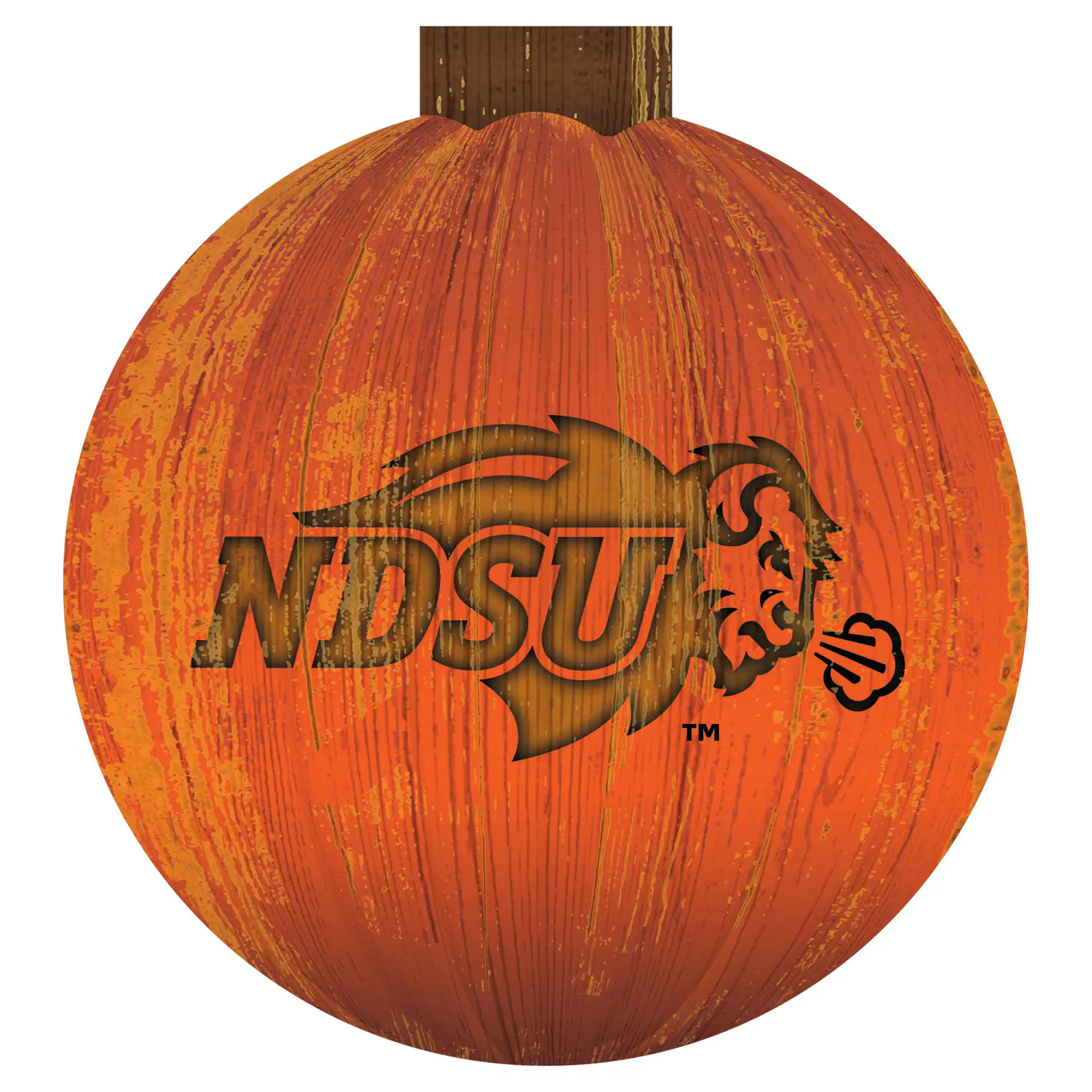 Fan Creations - NDSU Bison 12'' Pumpkin Sign - Orange