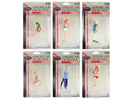"Cosplay Girls" 6 piece Figure Set for 1/18 Scale Models by American Diorama