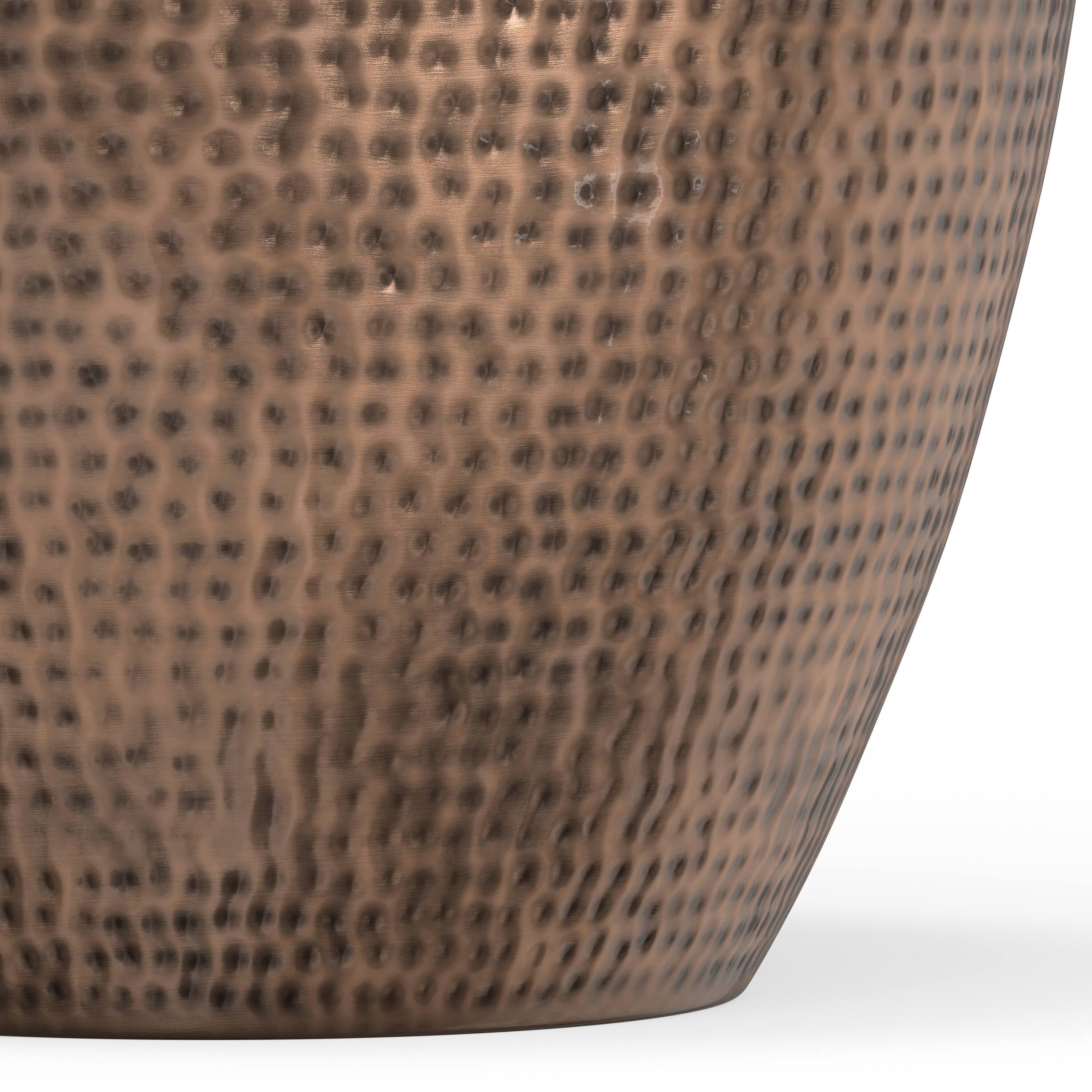 Alt View 2. Simpli Home - Preston Modern Industrial 22 inch Wide Metal Metal Side Table in Antique Copper, Fully Assembled - Antique Copper.