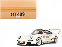 2024 Porsche RWB 964 "Natty Dread Junior" 1/18 Model Car by GT Spirit - White with Graphics