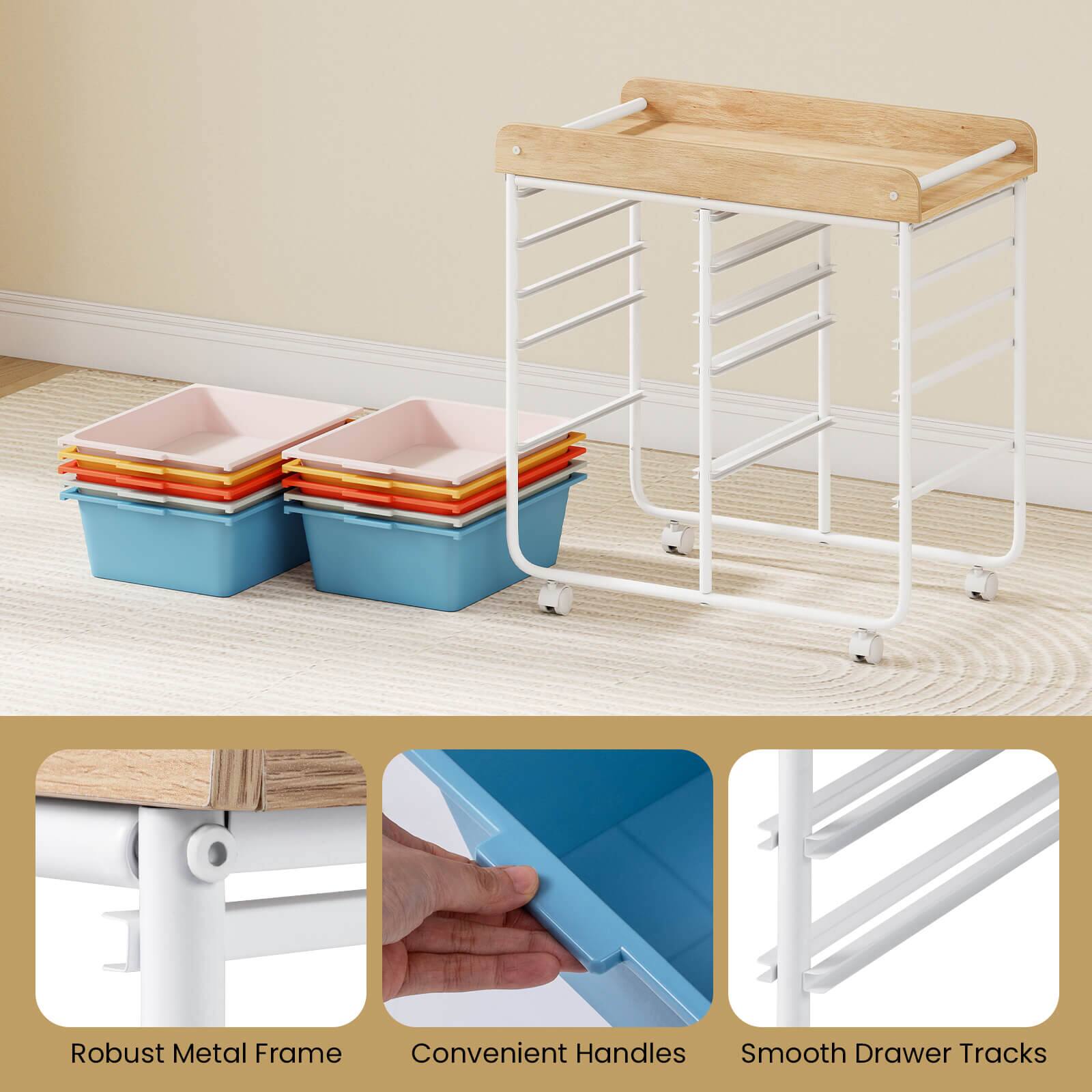 Robust Metal Frame  
Convenient Handles  
Smooth Drawer Tracks