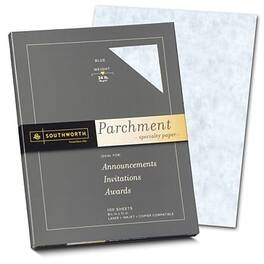 Southworth - Parchments 8.5" x 11" Multipurpose Paper, 24 Lbs., 100 Brightness, 100/Box - Blue