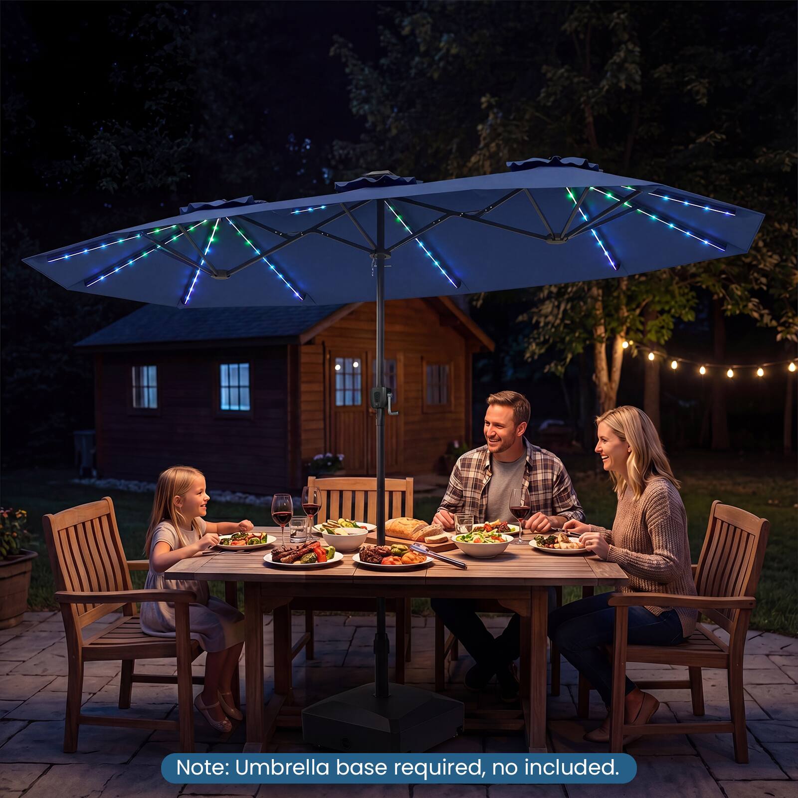 Note: Umbrella base required, no included.