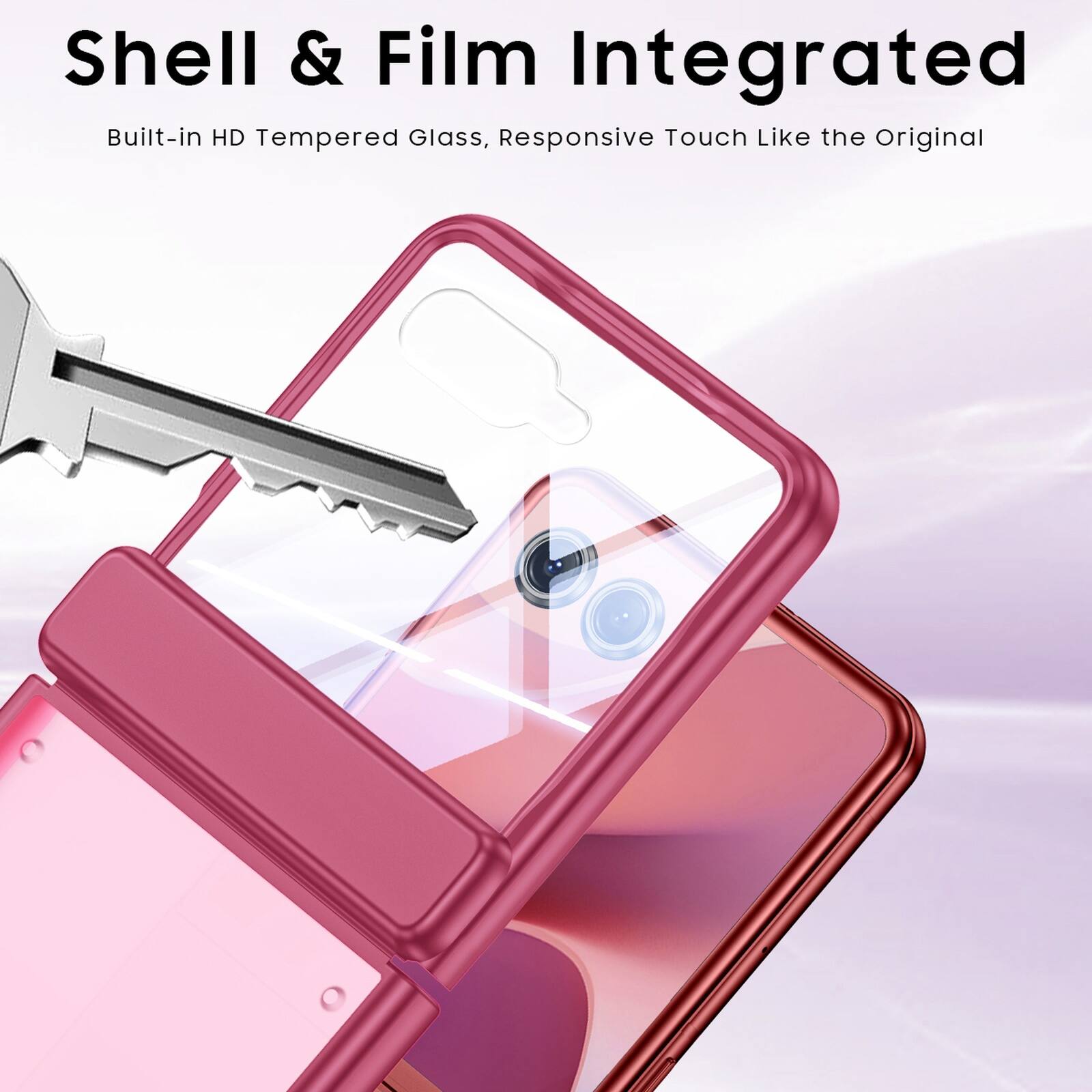 Shell & Film Integrated  
Built-in HD Tempered Glass, Responsive Touch Like the Original