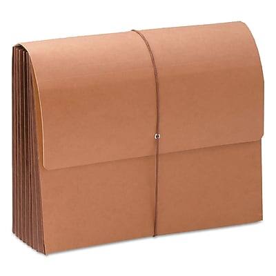 Front. Smead - TUFF 30 Standard Reinforced Expanding Wallet with Flap & Cord Closure, Letter, Redrope - Redrope.