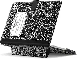 Fintie - Folio Sleeve for MacBook Neo 13 Inch A3404 2026, Foldable Stand, Document Pocket, Magnetic Closure, PU Leather Cover - Composition Book