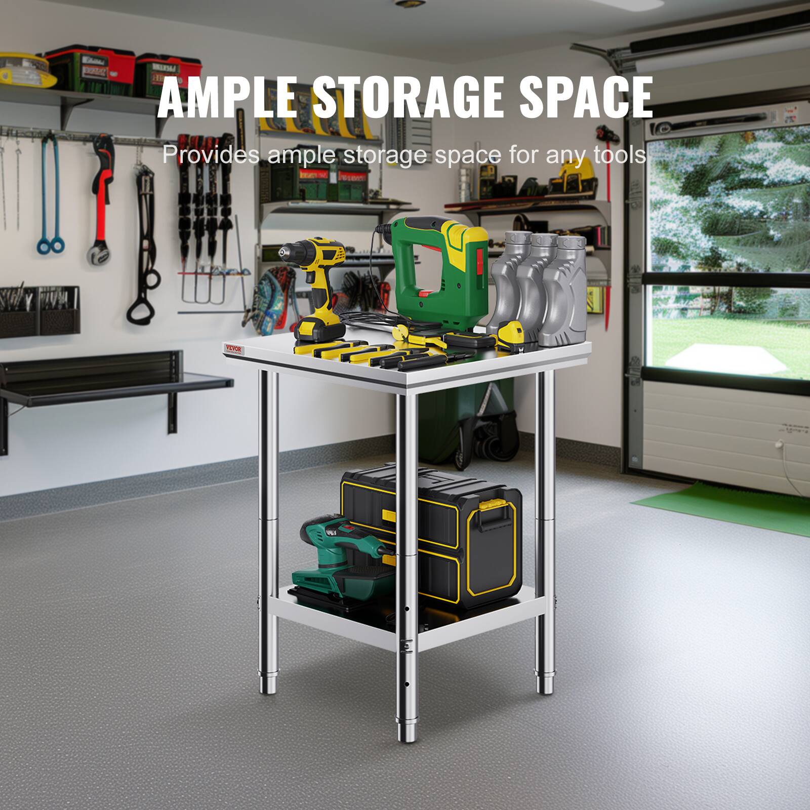 AMPLE STORAGE SPACE  
Provides ample storage space for any tools