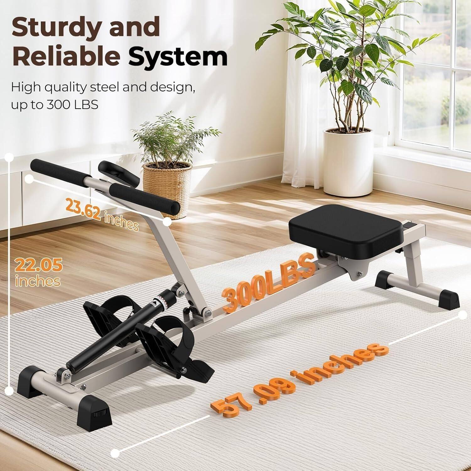 Sturdy and Reliable System  
High quality steel and design, up to 300 LBS  

23.62 inches  
22.05 inches  
300 LBS  
57.09 inches