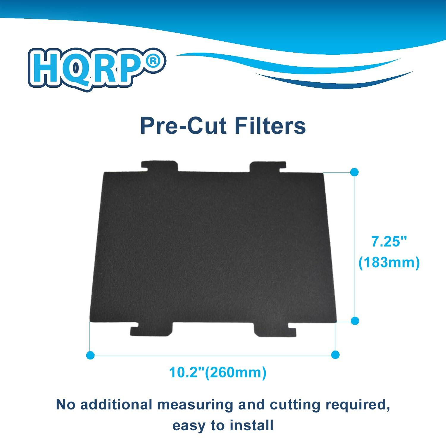 HQRP® Pre-Cut Filters  
7.25" (183mm) x 10.2" (260mm)  
No additional measuring and cutting required, easy to install