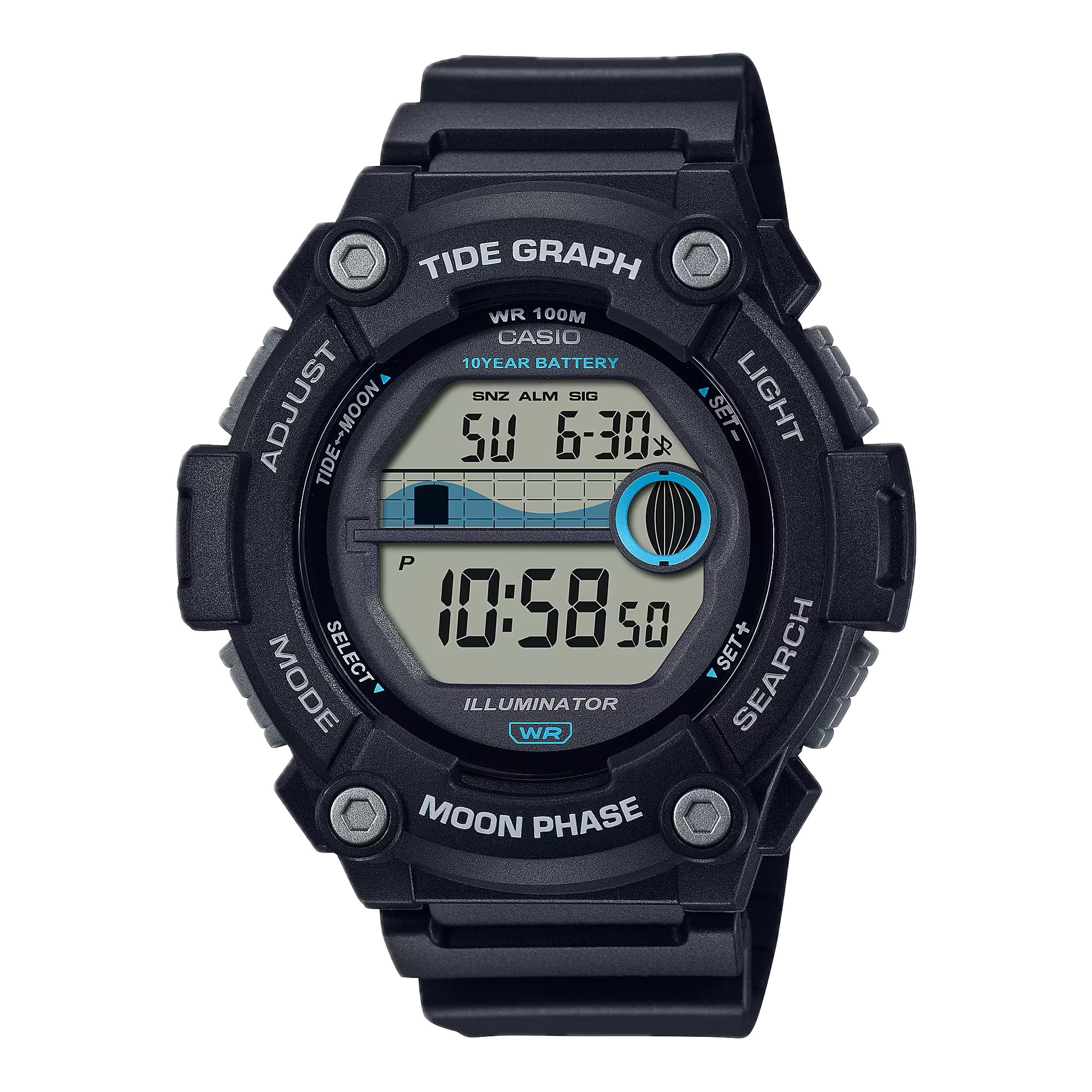 Casio - Men's Digital Watch with Band - WS-1300H-1AVCF - Black