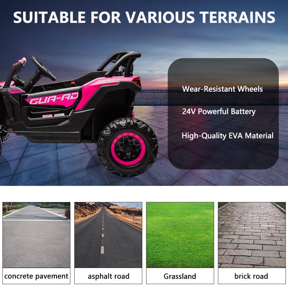 SUITABLE FOR VARIOUS TERRAINS

- Wear-Resistant Wheels
- 24V Powerful Battery
- High-Quality EVA Material

- concrete pavement
- asphalt road
- Grassland
- brick road