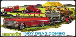 PopMarket - AMT Indy Drag Combo (Chevy II Wagon, Funny Car and Trailer) 1/25 Scale Model Kit - COLLECTIBLES - Multicolor