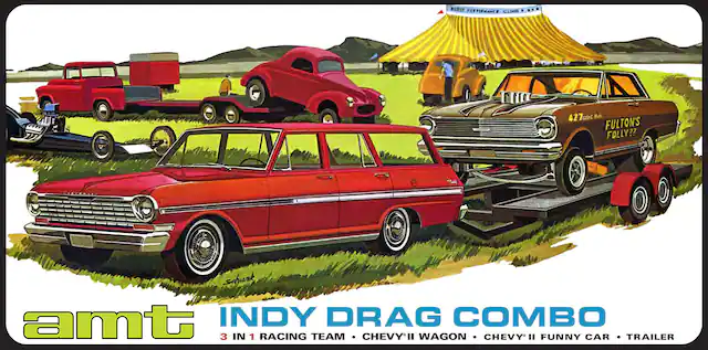 WURST PERFORMACE CLINIC
427 FULTON'S FOLLY??
Sehunk amt INDY DRAG COMBO 3 IN 1 RACING TEAM
CHEVY II WAGON CHEVY "FUNNY CAR TRAILER
amt
INDY DRAG COMBO
3 IN 1 RACING TEAM • CHEVY II WAGON • CHEVY II FUNNY CAR • TRAILER