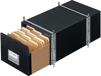 Front. Bankers Box - Staxonsteel Storage Drawer, Letter Size - Black.