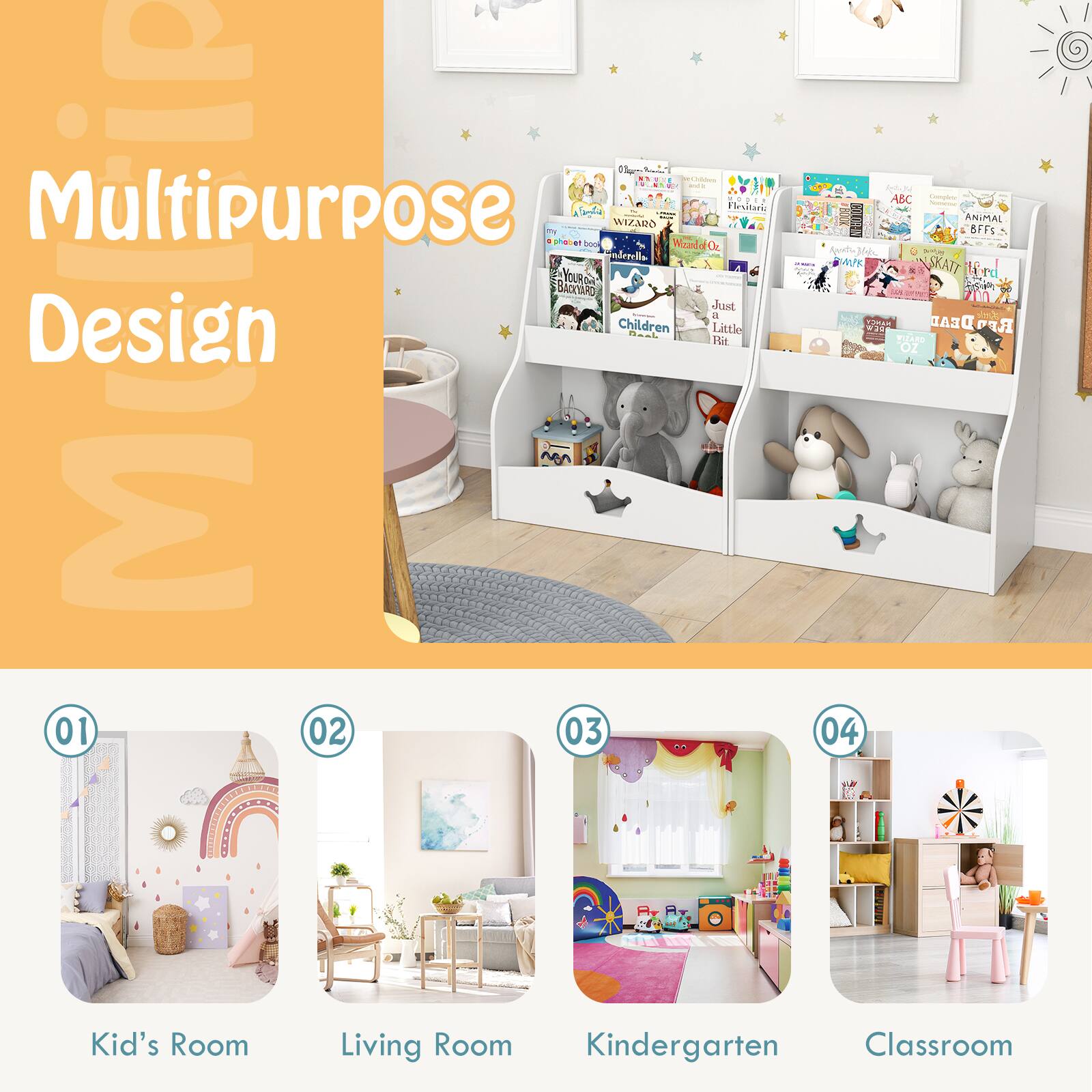 Multipurpose Design

01 Kid's Room
02 Living Room
03 Kindergarten
04 Classroom