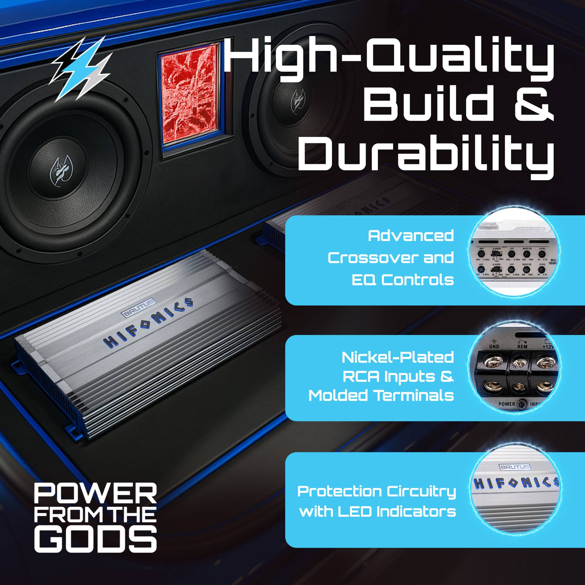 Hifonics BG 1900.1D Brutus Gamma Mono D 1900W Car Audio Subwoofer