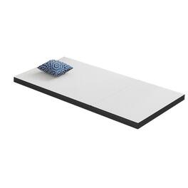 Manhattan Lane - Lesa Queen Size Mattress Topper, Gel Infused Trifold Memory Foam - White, Gray