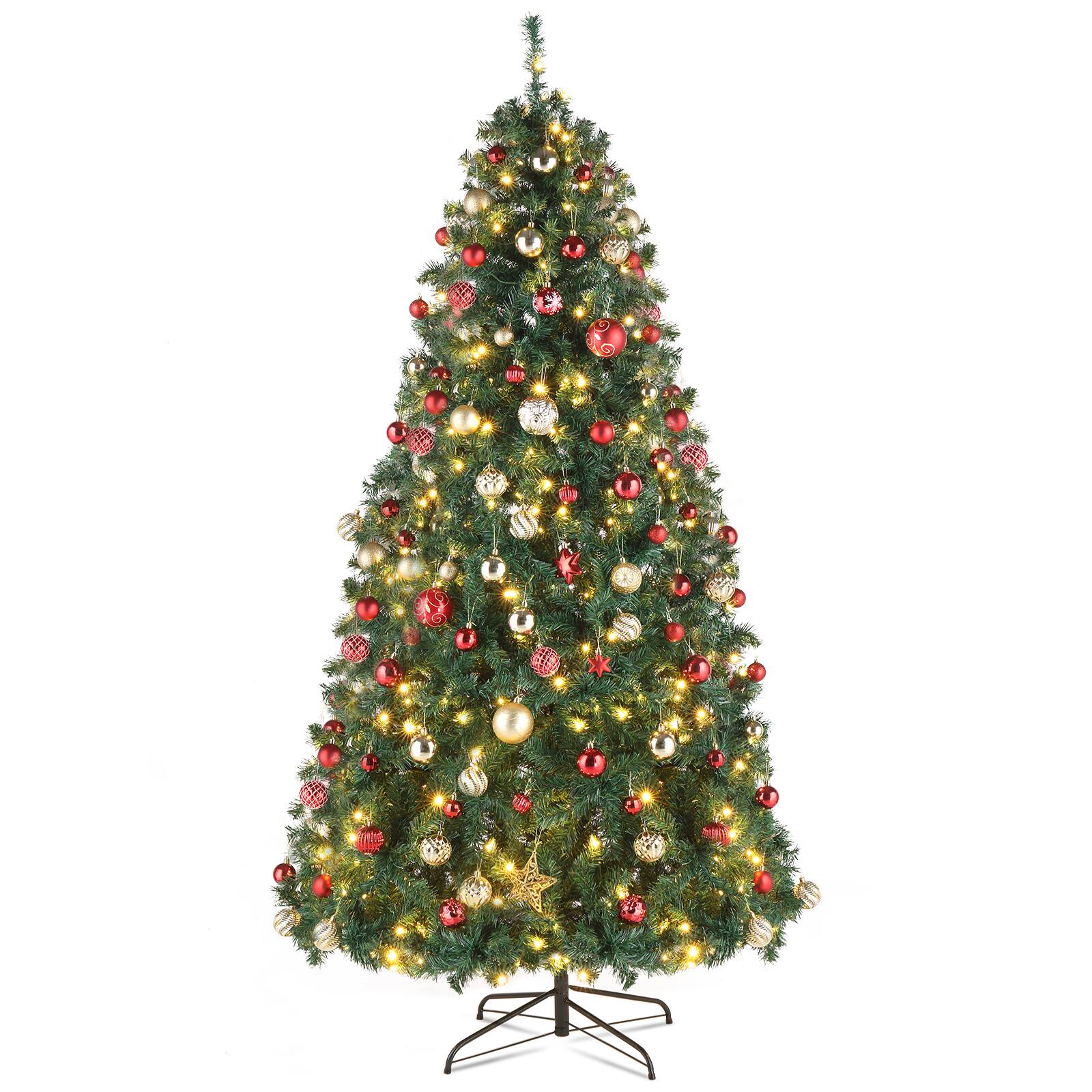 Front. Spaco - Spaco 10ft Green Christmas Tree,5090 Branches, 1200LED Lights,Remote Control - Green.