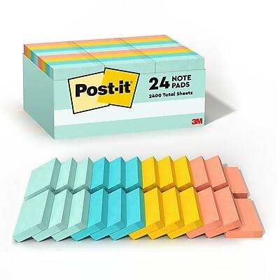 Post-it  
24 Note Pads  
2400 Total Sheets  
3M
