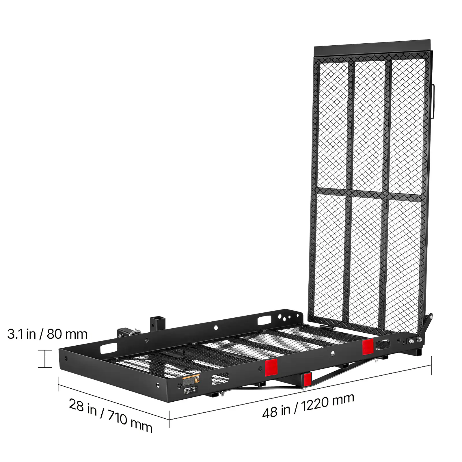 3.1 in / 80 mm  
28 in / 710 mm  
48 in / 1220 mm