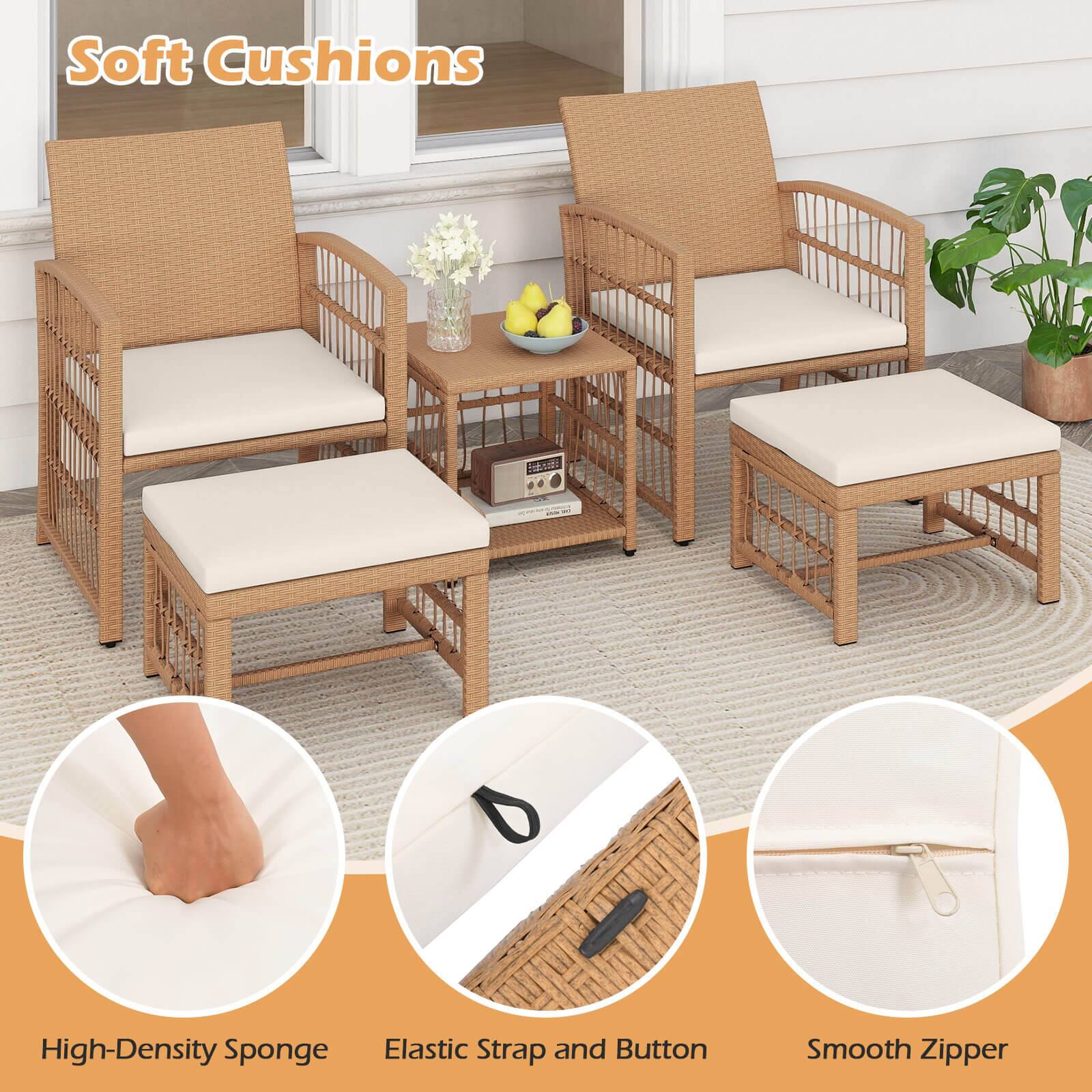 Soft Cushions  
- High-Density Sponge  
- Elastic Strap and Button  
- Smooth Zipper