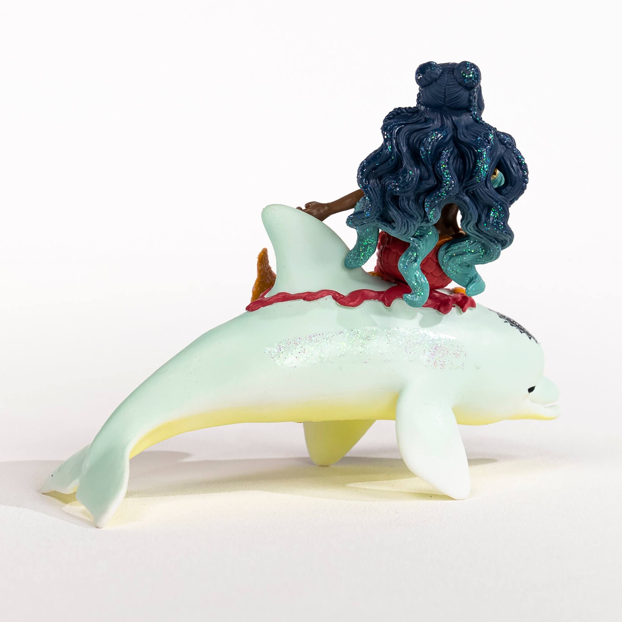 Left. Schleich - Bayala: Isabelle on Dolphin.