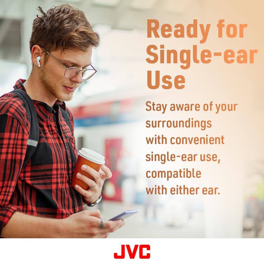 Ready for Single-ear Use

Stay aware of your surroundings with convenient single-ear use, compatible with either ear.

JVC