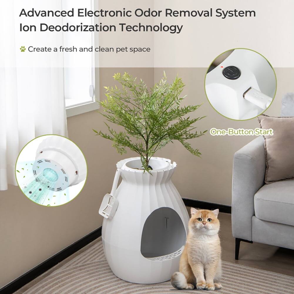 Advanced Electronic Odor Removal System  
Ion Deodorization Technology  

Create a fresh and clean pet space  

One-Button Start