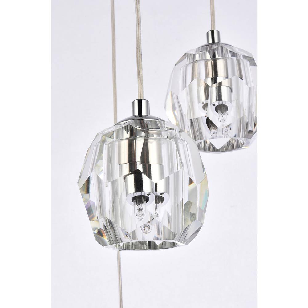 Alt View 2. Elegant Lighting - Eren 5 lights Chrome pendant - Chrome.