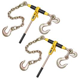 VEVOR - Ratchet Chain Binder, 9200 lbs Working Load, Chain Binders Compatible with 3/8 in - 1/2 in Chains, Heavy Duty Ratchet - Yellow,Black