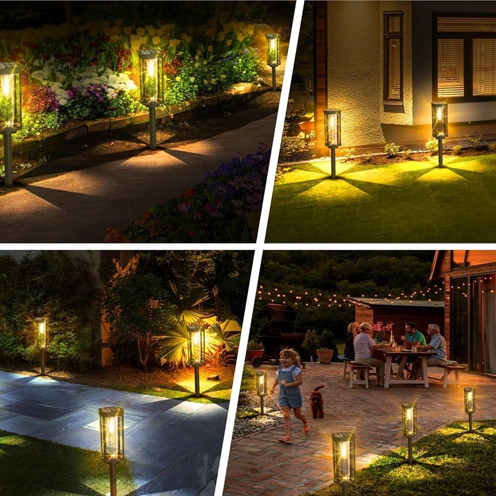 Alt View 1. MOSZAR LLC - Solar Path Lights Outside Waterproof, Walkway Light Solar Powered Landscape - White.