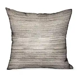 Plutus Brands - Lake Weave Solid Luxury Outdoor Indoor Throw Pillow Double sided 12" x 20" - Silver